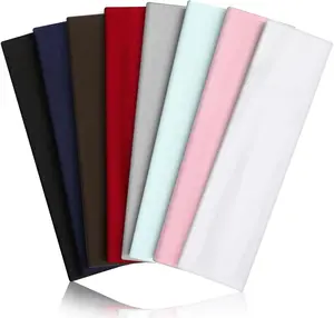 Unisex Sports Headbands 8-Pack Non-Slip Sweat-Wicking Stretchy Fit Comfortable Lightweight Fabric 8.3x2.76 Inches Assorted Colors for Sports and Outdoor Activities