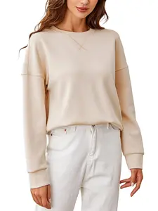 BerryGo Women's Air Essentials Crewneck Sweatshirt Long Sleeve Outfits Pullover Fall Sweatshirts Loose Fit Casual Tops Womenswear Comfort Basic