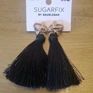 SUGARFIX By Baublebar Earrings - Gold/ Black Tassel