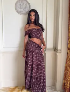 DENALI MAXI SKIRT - BROWN  DOT