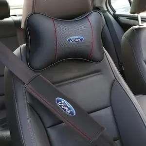 Leather Car Seatbelt Shoulder Pad Protector, Comfortable Neck Support Cushion for Ford Models, Enhanced Driving Experience, Essential Vehicle Accessory