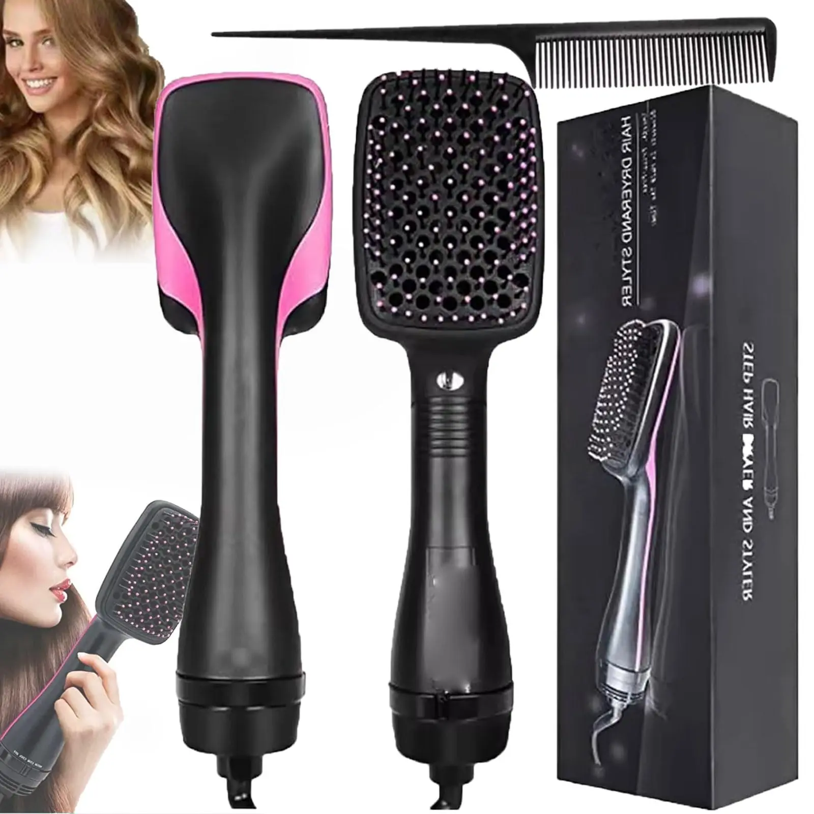 2 in 1 Comfort Comb Design Multifunctional Hair Dryer, Fast Drying Hair Styling Tool, Hairdressing Comb Hot Air Brush, Trending Products, Makeup Products, Back To School, Hair Straightener Comb