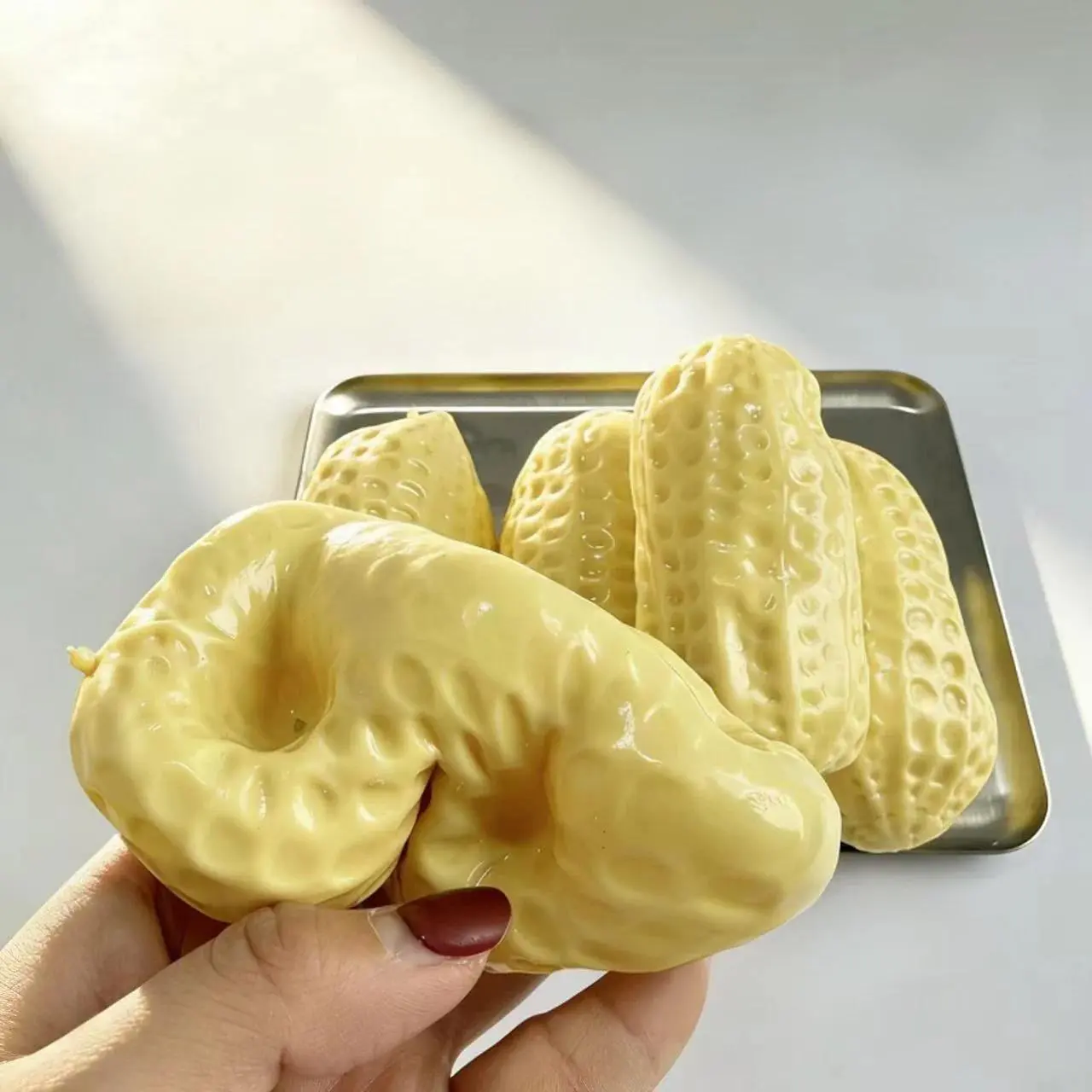 Peanut Stress Relief Toys Soft Squeeze Toy Squishy Toy No Rebound Sensory Fidget Toy ASMR Sensory Anti Stress Toys for Adults