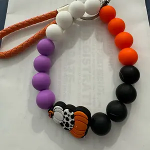 Halloween Beaded Wristlet Keychain - Festive Party Gift - Gifts
