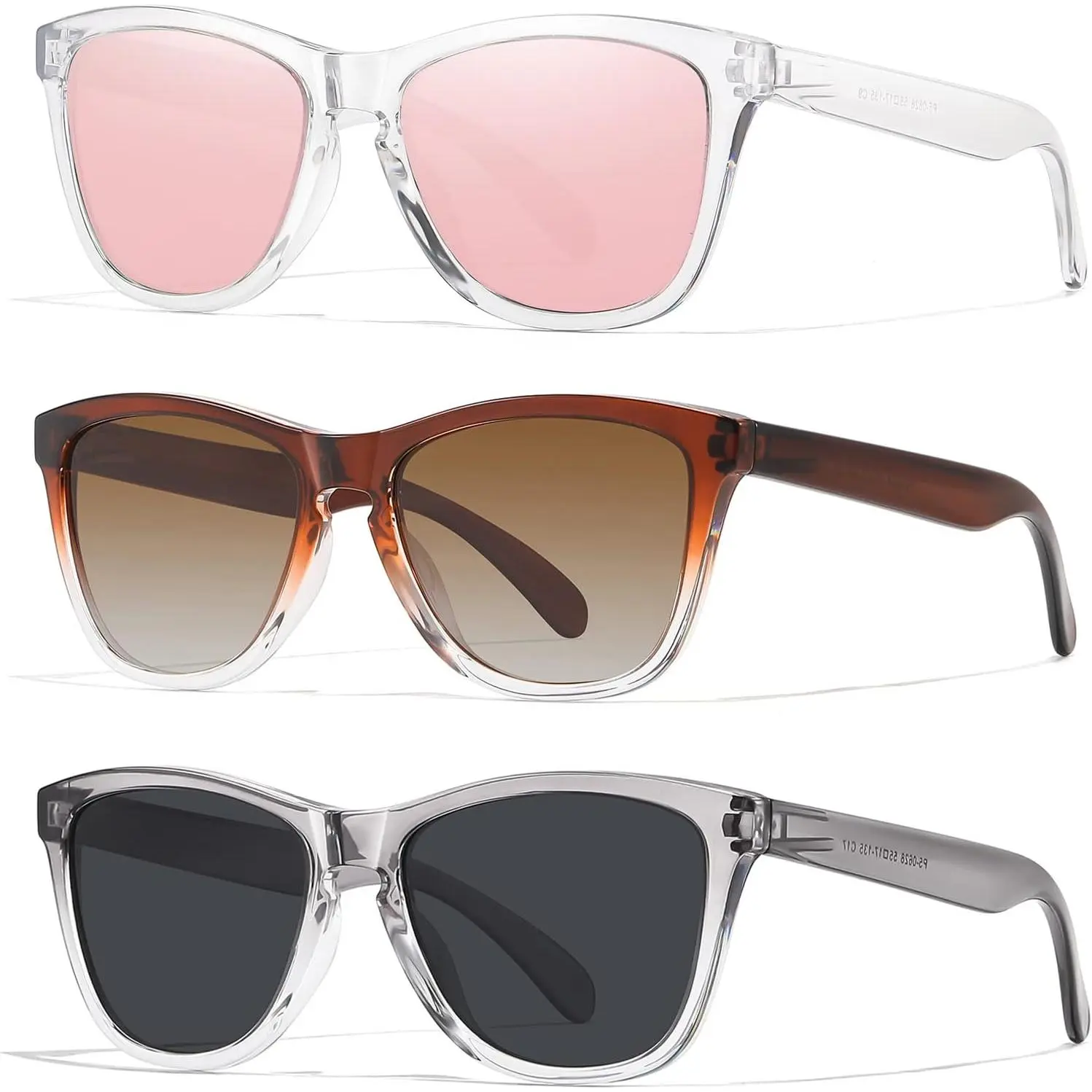 Clear Pink+tea Brown+gradient Grey