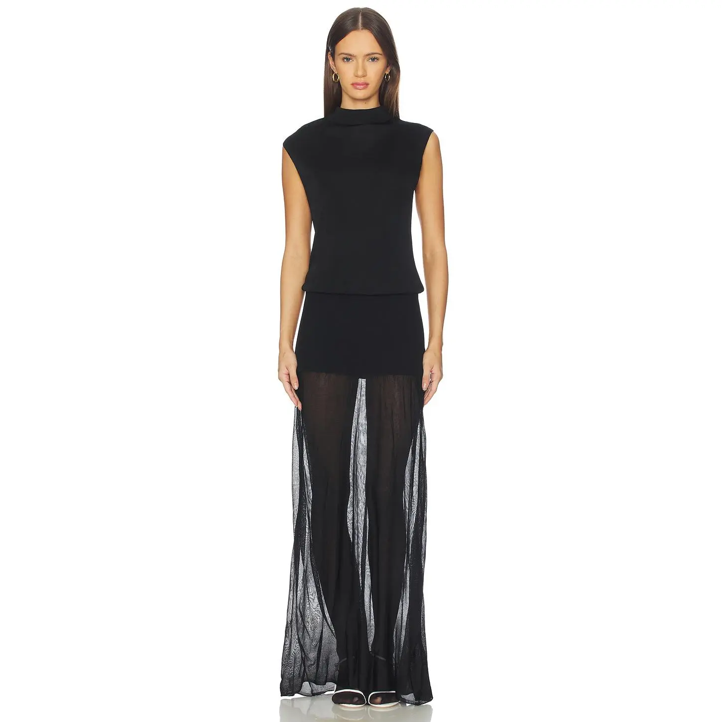 SRG Charmain Blouson Dress in Black