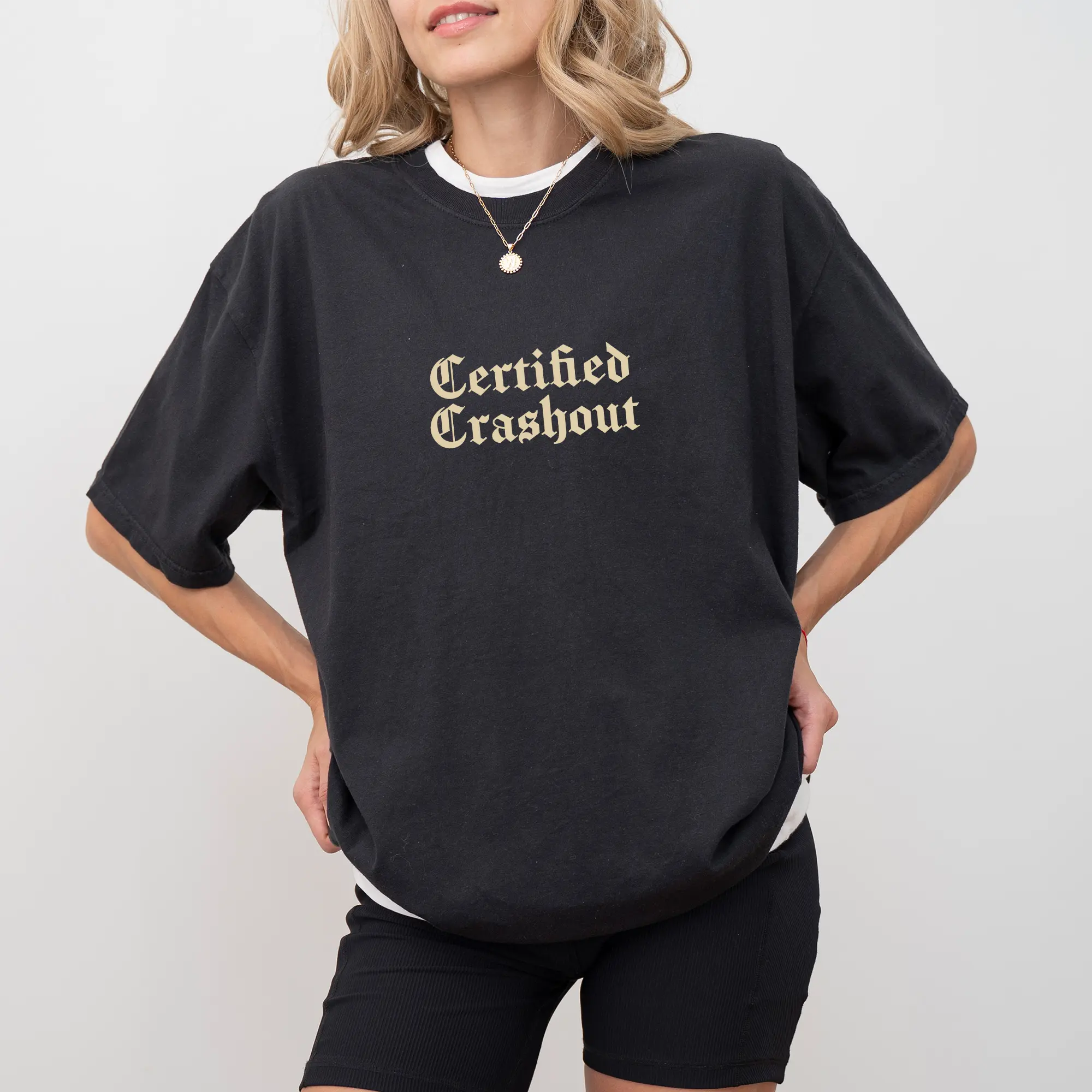 MAPTEES Vintage Certified Crashout Comfort Colors Shirt, Rebellious Attitude Graphic Tee, Hip Hop Culture T-shirt, Bold Statement Outfits