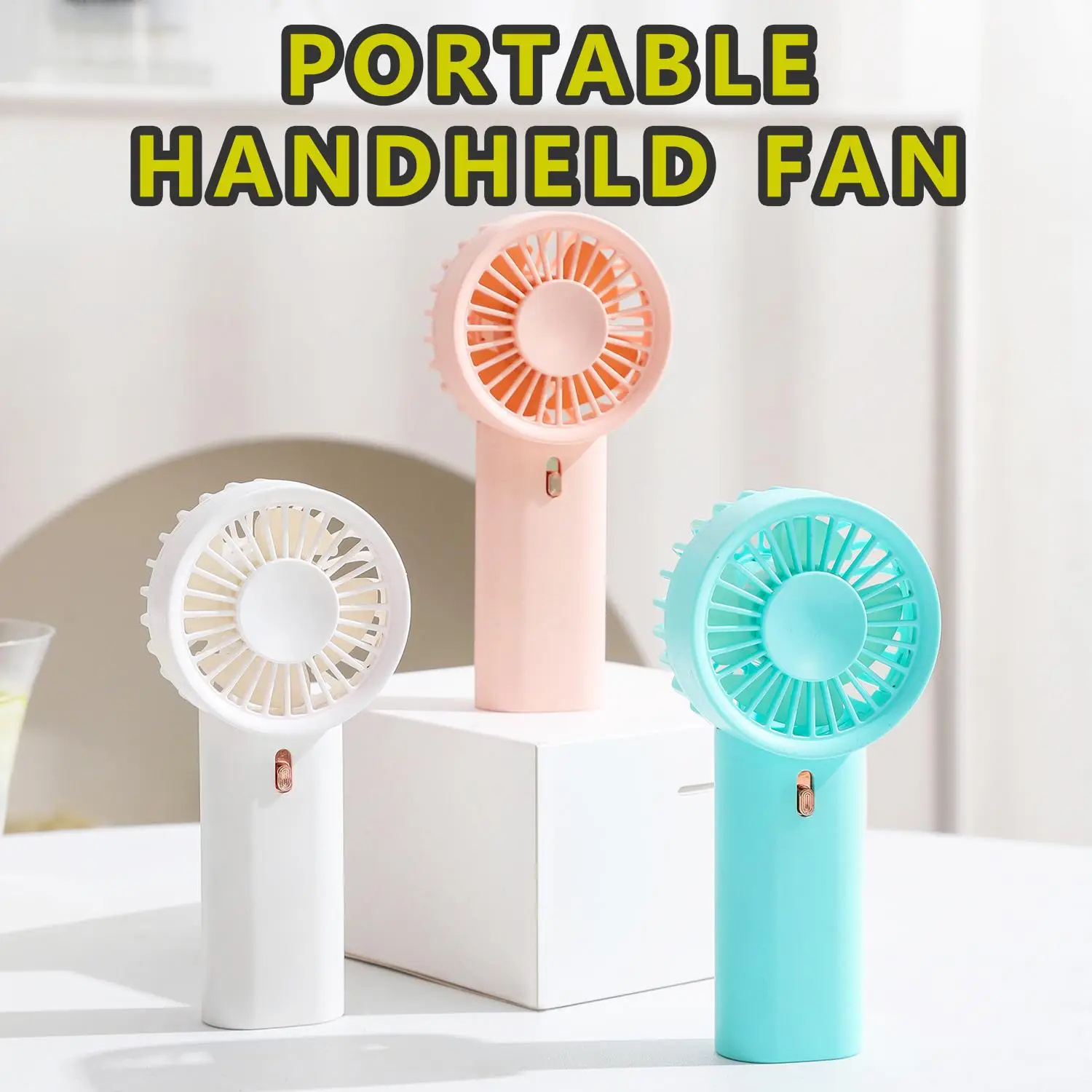 Portable Handheld Fan, 1 Piece Mini Personal Fan, Cooling Fan for Outdoor, Beach, Travel, Office, Bedroom, School, Daily Use, No Battery Included