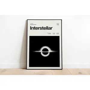 Interstellar Movie Poster, Interstellar Poster, Midcentury Art, Minimalist Art, Retro Poster, Vintage Poster, Home Decor Chill Vibe Poster Print
