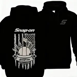 Snap-on Mechanic Tools Hoodie American Flag Workwear Graphic Sweatshirt Vintage Auto Repair Pullover Unisex Mechanic Gift Classic Fleece