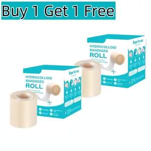 [Buy 1 Get 1 Free] Med-Grade Hydrocolloid Bandage Roll Acne Patches, DIY Any Shape Acne Patch Roll, Utral Waterproof & Absorption, Suitable for Wound Care, Burns, Abrasions and Acne Healing, First Aid Kit Essential