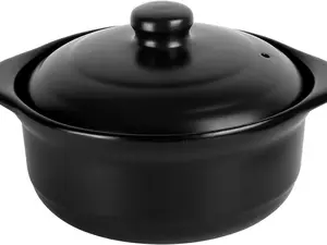 3.4 Quart Ceramic Cooking Pot Heat-resistant Clay Cooking Pot, with Lid for Cooking Chinese clay pot Cookware
