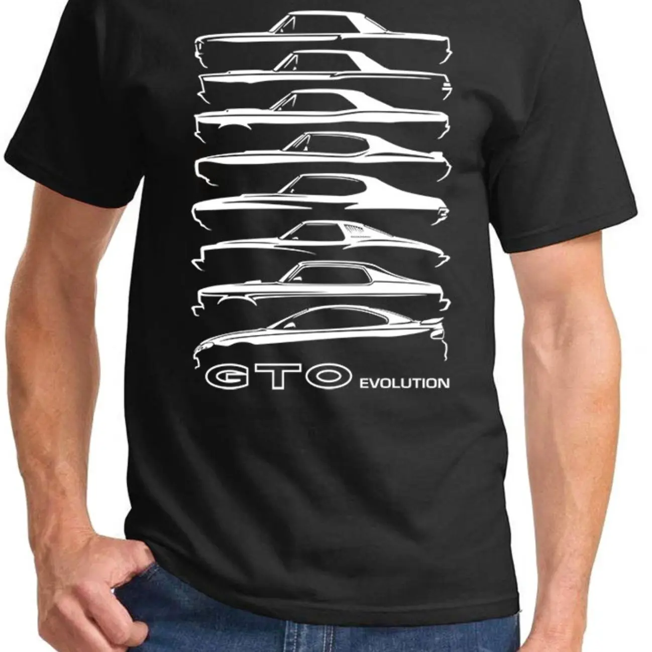 1964-04 Pontiac GTO Evolution Classic Outline Design Tshirt Sweatshirt Hoodie, Car Enthusiast and Fans Gift