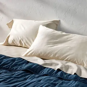 Standard 600 Thread Count Sateen Pillowcases Natural - Casaluna Standard 600 Thread Count Sateen Pillowcases Natural - Casaluna