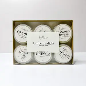 Jumbo Tealight Bundle - Coconut Soy Candle | Wood Wick | Faith Based