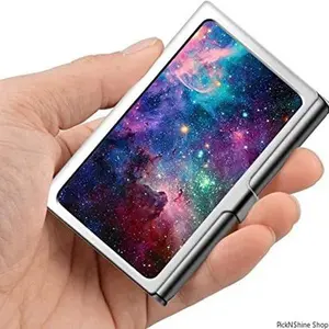 Metal Business Card Holder Customizable Heat Transfer Card Case Slim ID Credit Card Organizer Pocket Storage Box Professional Accessory Unisex Use