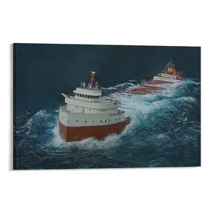 Edmund Fitzgerald Ship Painting Poster Decor Print