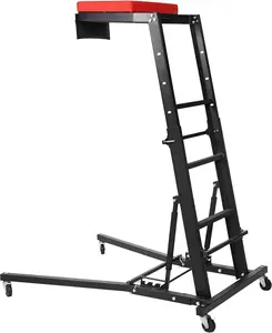 Pro Lift Creeper 48-66 Inch High Top Automotive Creeper with Swivel Wheels & Padded Deck, Under Dash Creeper for Truck, Garage Workshop Mechanic Shop Equipment,Black&Red.