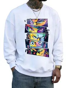 Hurry—they’ll sell out fast! A themed graphic pullover hoodie featuring protagonists from hit action-packed anime series. This anime-style crew neck long-sleeve pullover hoodie is perfect for spring and autumn, with a cohesive, on-trend design.