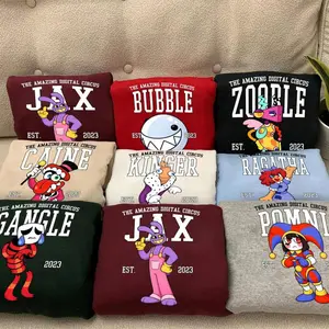 The Amazing Digital Circus T-shirt, TADC Characters Sweatshirt, Circus Fan Gift, Circus Theme Hoodie, Anime Gift Birthday for Boy Girl