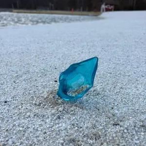 Handmade Resin Seashell Ring Holder Key Holder - Blue Resin Shell with Smooth Finish
