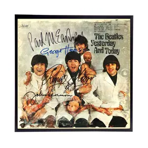 Autographed Beatles Butcher Album Cover Replica