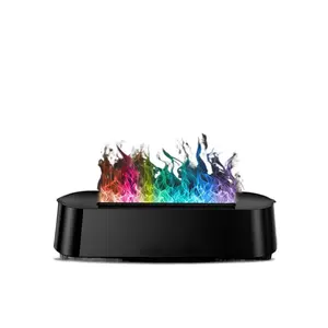Colorful Flame Fire Diffuser Humidifier with Remote Control, Ultra-Quiet Aroma Essential Oils Aromatherapy Diffusers for Large Room, Bedroom