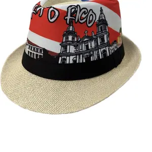 Fedora hat Puerto Rico flag/unisex