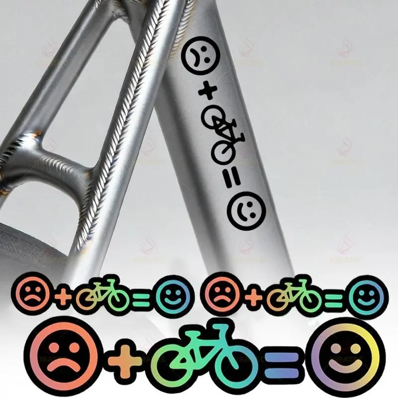 3Pcs/1 Set, Creative Bike Stickers, Waterproof Road Bike Mountain Bike Frame Universal Decorative Vinyl Decals