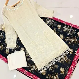 Formal Pakistani Dress 3 piece Womenswear Traditional Fashion