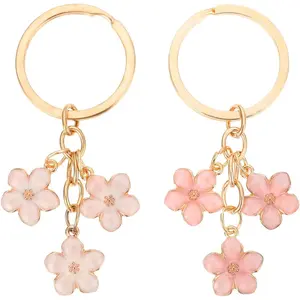 2 count Flower , Cute Key Chains, Key Chain Charm,  Accessories for Women Gifts Purse Bag Accessories