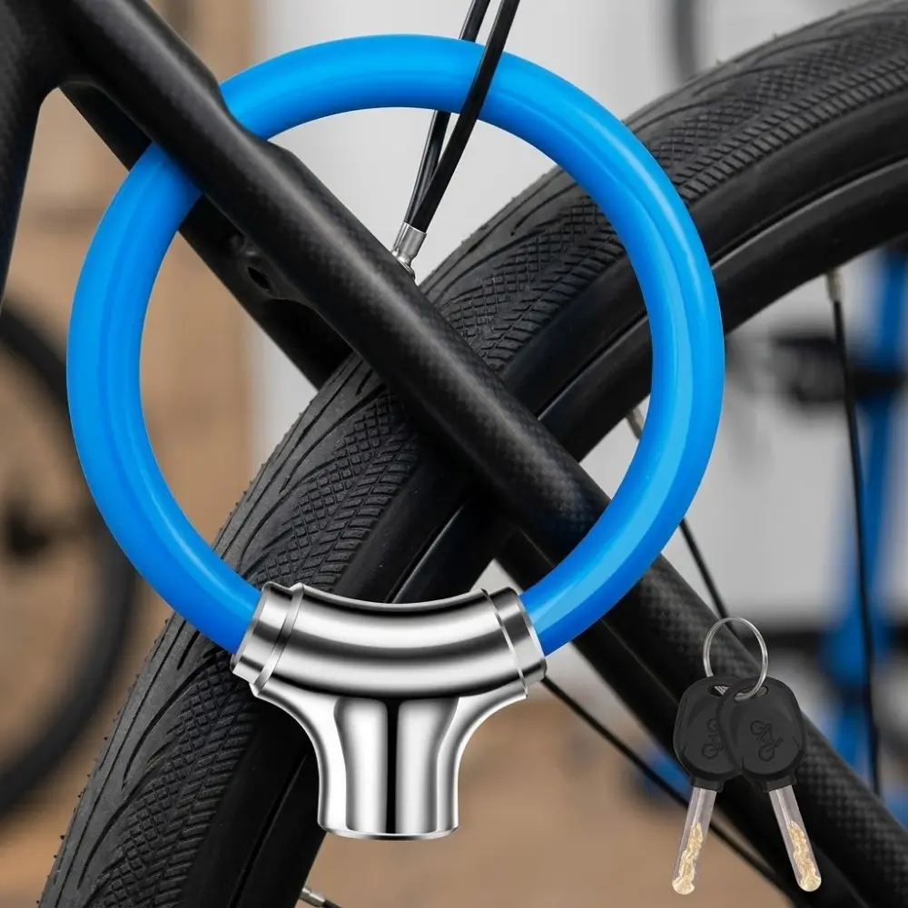 Bike Lock for Bicycles Scooters Skateboards, Heavy Duty Anti-Theft Security Cable with Combination, Portable Folding Design for Outdoor Cycling, Commuting, Travel, 4 Colors 2 Sizes, Durable Bike Accessory, Bike Gear, Bicycle Accessories