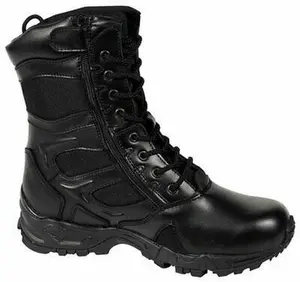 Black Forced Entry Deployment Combat Boots Side Zipper 8" High Top