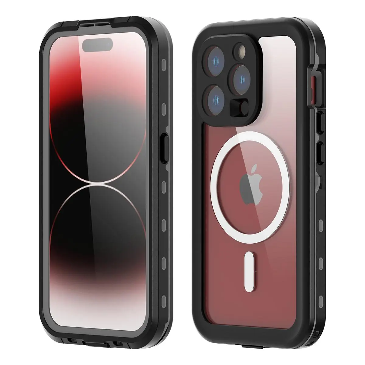Fin IP68 Waterproof Case For iPhone 17 16 15 14 13 Pro Max Wireless Charging MagSafe Support Dustproof Shockproof 360 Full Protect