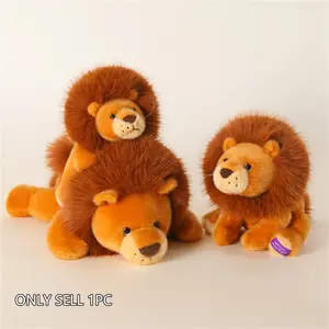 Cute Lion Plush Toy, Long Fur Stuffed Animal, Perfect for Room Decor, Birthday Gift, Holiday Present, Party Favor