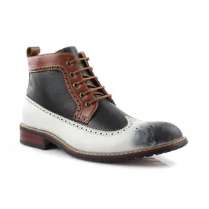 Ferro Aldo Michael long-wing dress boots, in White, Men's Size 6.5 - 13