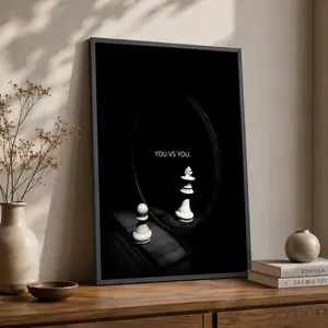 Chess Motivation Poster | Wealth & Money Inspiration | Luxury Wall Art