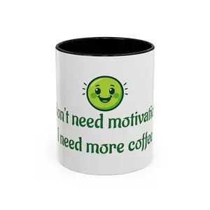 Motivational Ceramic Coffee Mug - 11oz/15oz, Washable, Microwave & Dishwasher Safe, Vibrant Black & White Design, Reusable Drinkware for Home/Office, Perfect Gift for Friends/Holidays
