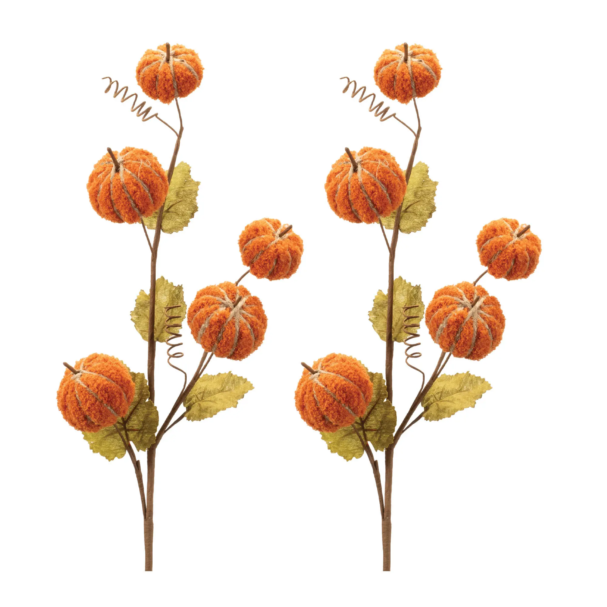 Plush Fall Pumpkin Spray (Set of 2)