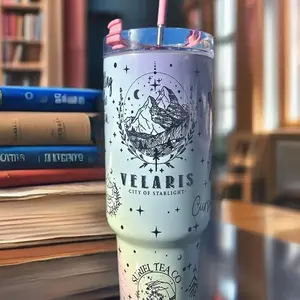 Velaris City of Starlight Tumbler - Acotar Night Court 40 oz, Cute Aesthetic Birthday Gift for Daughter Her, Perfect Gift for Parents Mom Dad Birthday, Back to School Gift for Students Teens