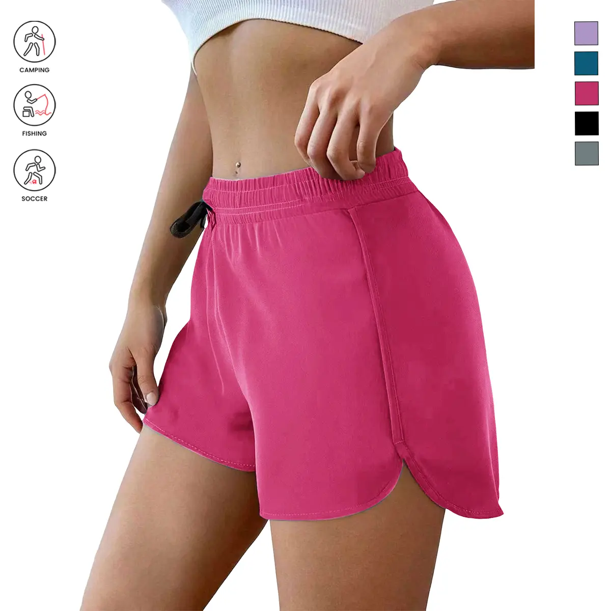 Women’s quick-dry yoga shorts — loose fit that won’t cling, suitable for fitness and casual wear; women’s sports shorts; gym apparel; running shorts; workout shorts; cycling shorts