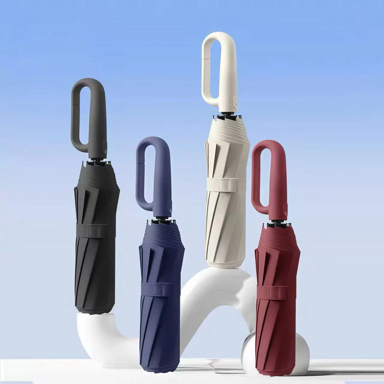Automatic Folding for Men & Women, Durable Sunshade Rain Gear, Reinforced Design for All Weather Use, Portable Foldable Umbrella, Windproof Folding Umbrella, Windproof Rainproof Umbrella