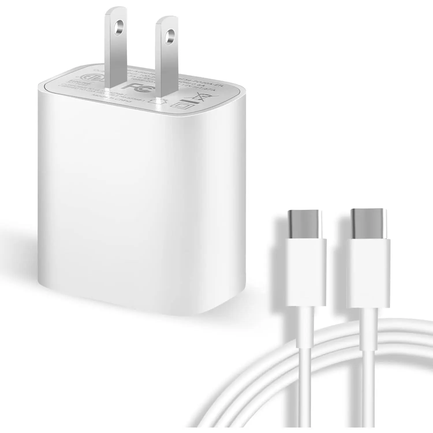PD 20W USB C Fast Charger for iPad Pro 12.9, iPad Pro 11 inch, iPad Air 5th/4th, 2022 10th Generation, Mini 6, ETL Certificated Wall Charger with 4 FT USB C to C Charging Cable