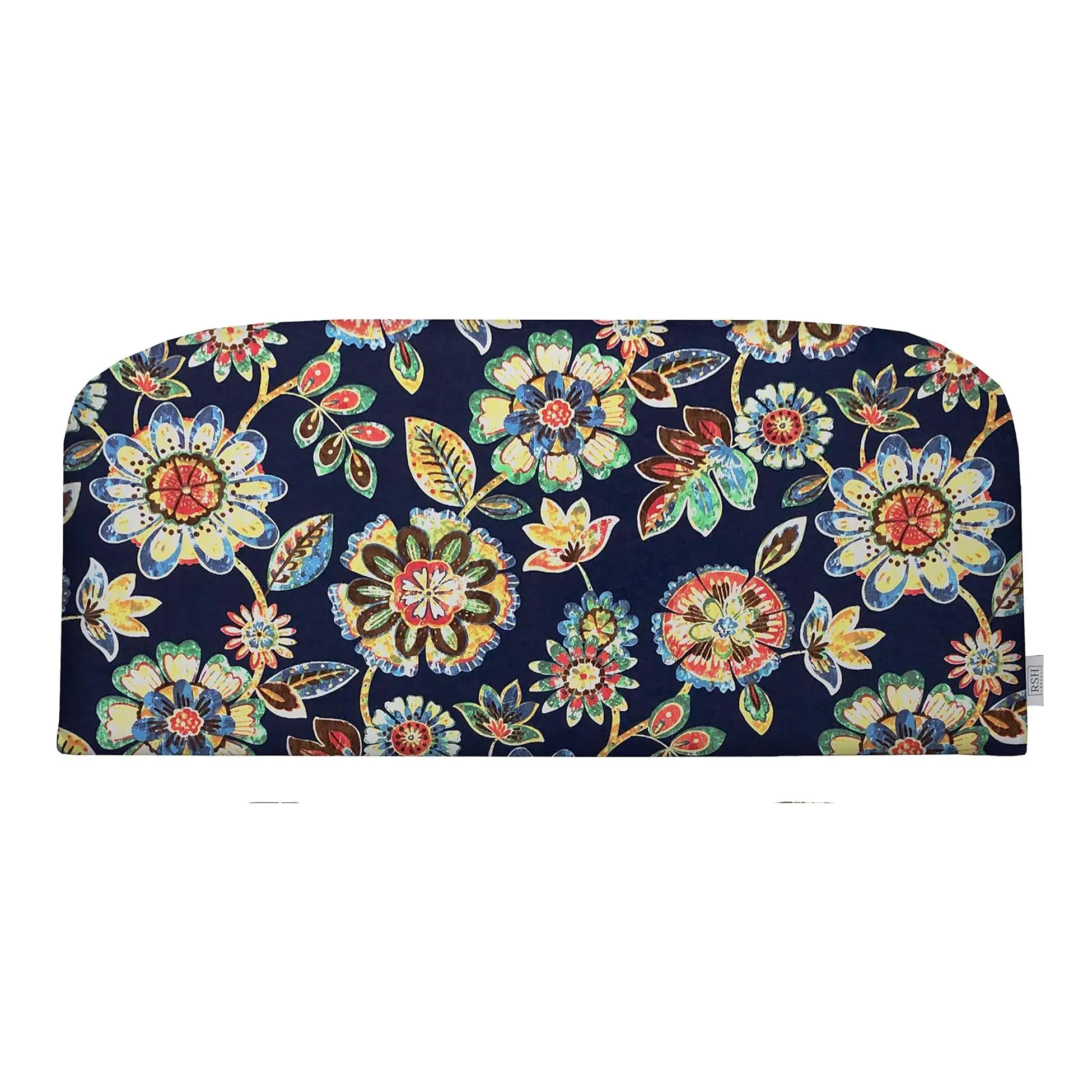 RSH Décor Foam Wicker Loveseat Cushion For Indoor Outdoor Use - Large 44” x 22” - Fade & Water Resistant - Daelyn Navy - Made In USA