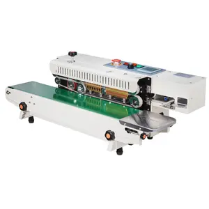 VEVOR Continuous Bag Band Sealing Machine,  0.24-0.47 in/6-12 mm Seal Width, Horizontal Band Sealer Machine with Digital Temperature Control, Bag Sealer for 0.02-0.8 mm Plastic Bags, Inflation Function