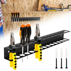 Screwdriver Plier Organizer Wall Mount,Screwdriver Rack,Metal Plier Holder Utility Tool Holder Organizers and Storage Rack for Garage Workshop Workbench Tool Chest Cart,1 PCS summerwins