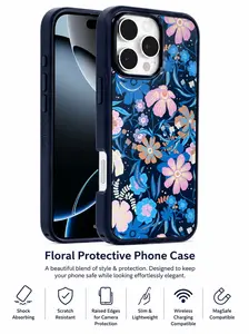 OtterBox iPhone 16 Pro Symmetry Series Case - Fairy Fauna Purple With MagSafe
