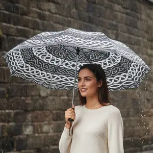 Celtic Knot Pattern Umbrella | Semi-Automatic Rain