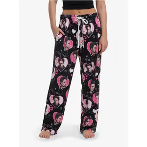 Twil Edward  Heart Portraits Pajama Pants, Print Lounge Sleepwear Bottoms with Pockets, All-Over Character Prints , Cute Holiday PJs Gift Unisex, Gift for Him, GIft for Her, Funny Outfit for Holiday