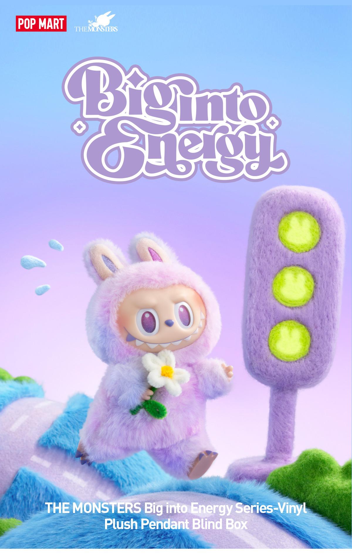 POP MART THE MONSTERS Big into Energy Series-Vinyl Plush Pendant Blind Box, Labubu Collectible Toys-2.0